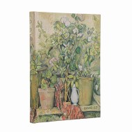 2027 Cezanne’s Terracotta Pots and Flowers Midi 18-Month Hardcover Dayplanner (Elastic Band Closure) Horizontal