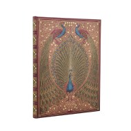 2027 Hafiz’s Peacocks (Sangorski & Sutcliffe) Ultra 18-Month Hardcover Dayplanner (Elastic Band Closure) Vertical